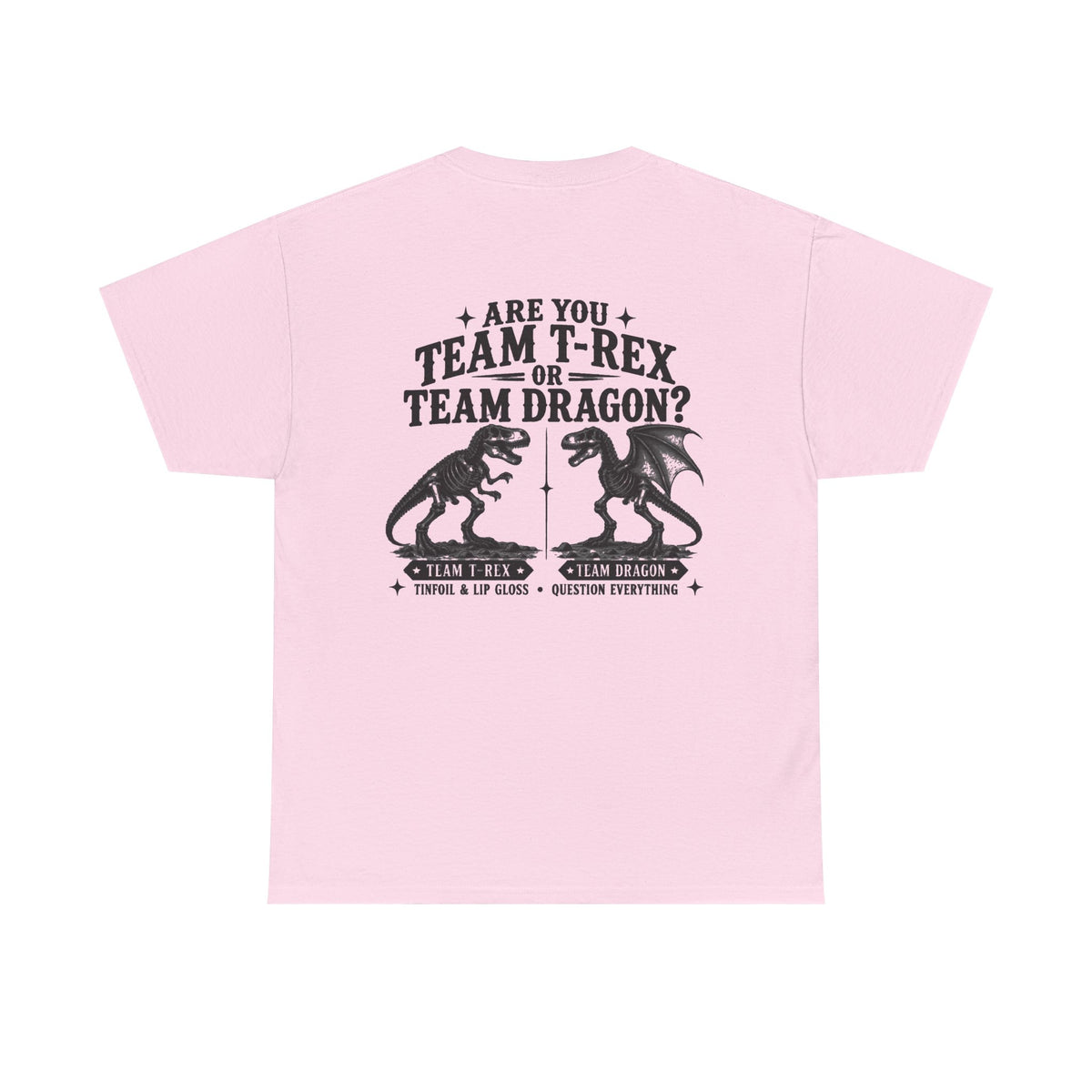Team T-Rex vs Dragon Unisex Heavy Cotton Tee