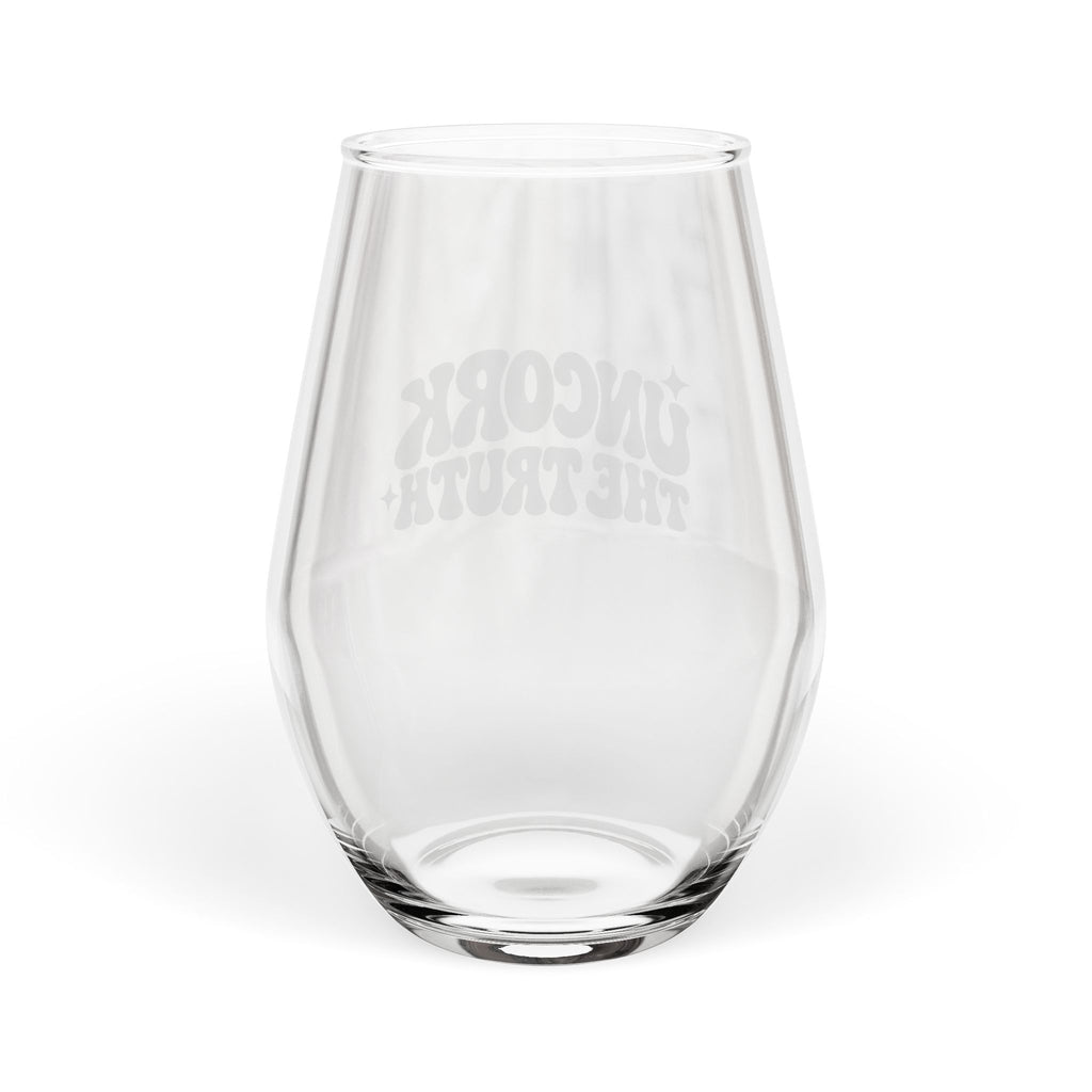 Uncork The Truth Stemless Wine Glass, 11.75oz