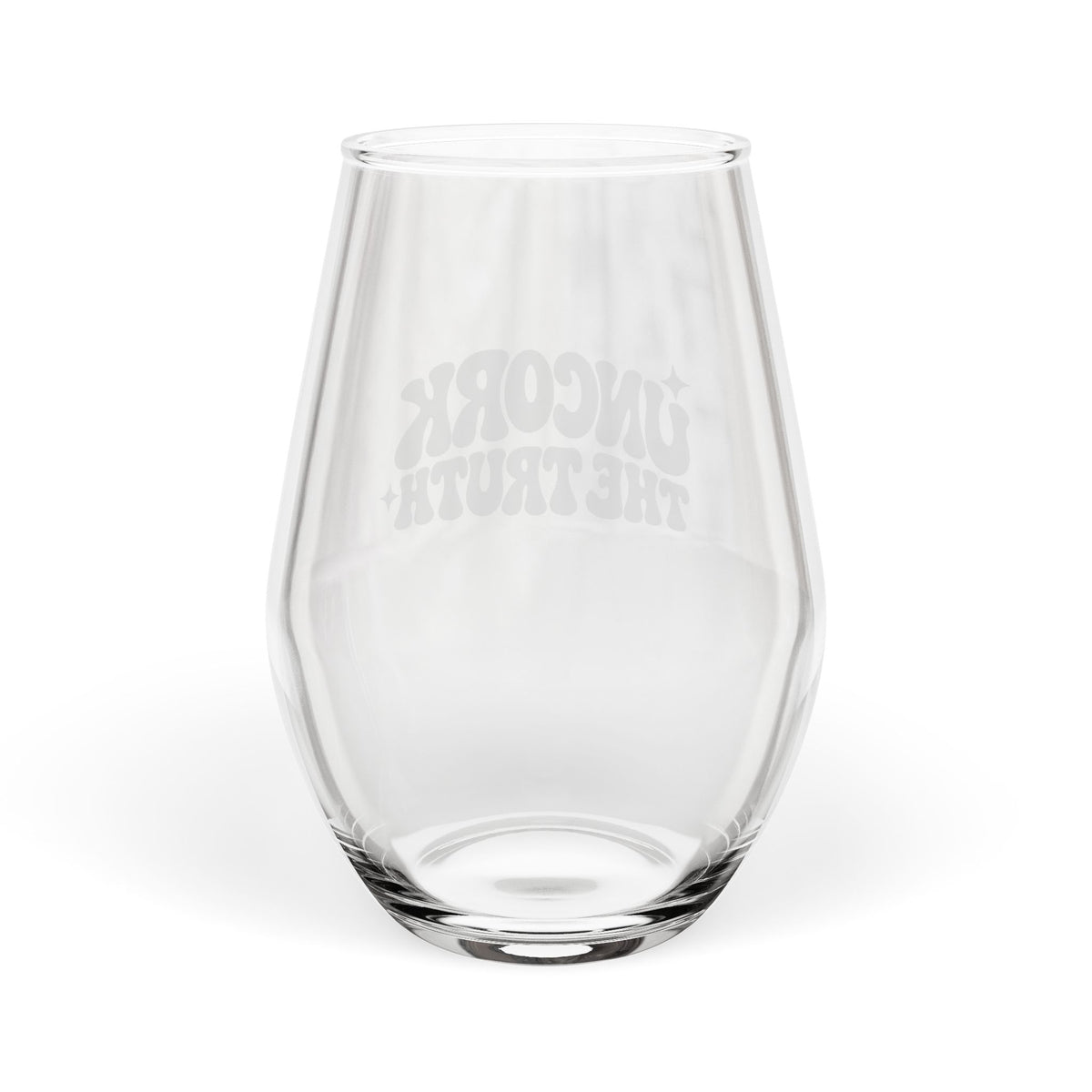 Uncork The Truth Stemless Wine Glass, 11.75oz