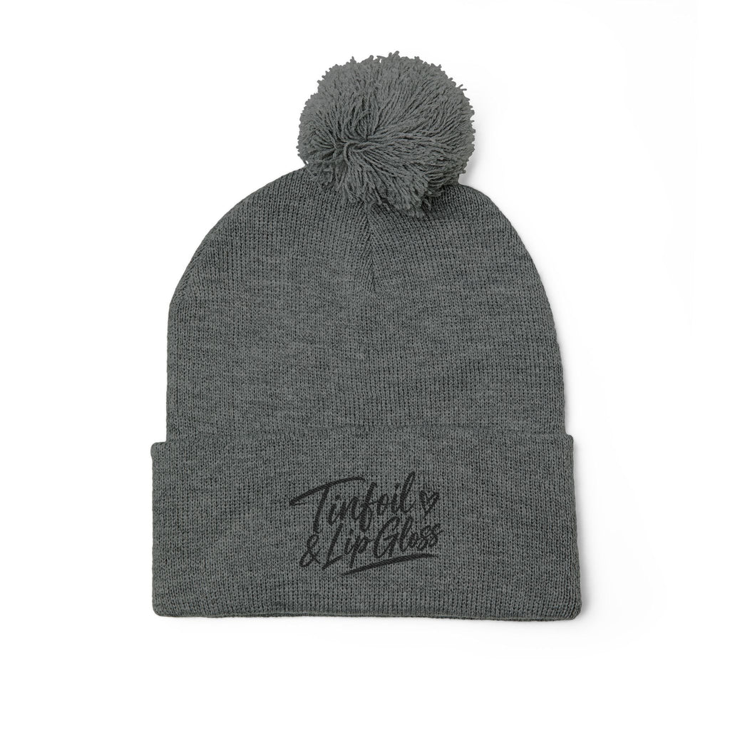 Pom-Pom Knit Cap (Embroidery)