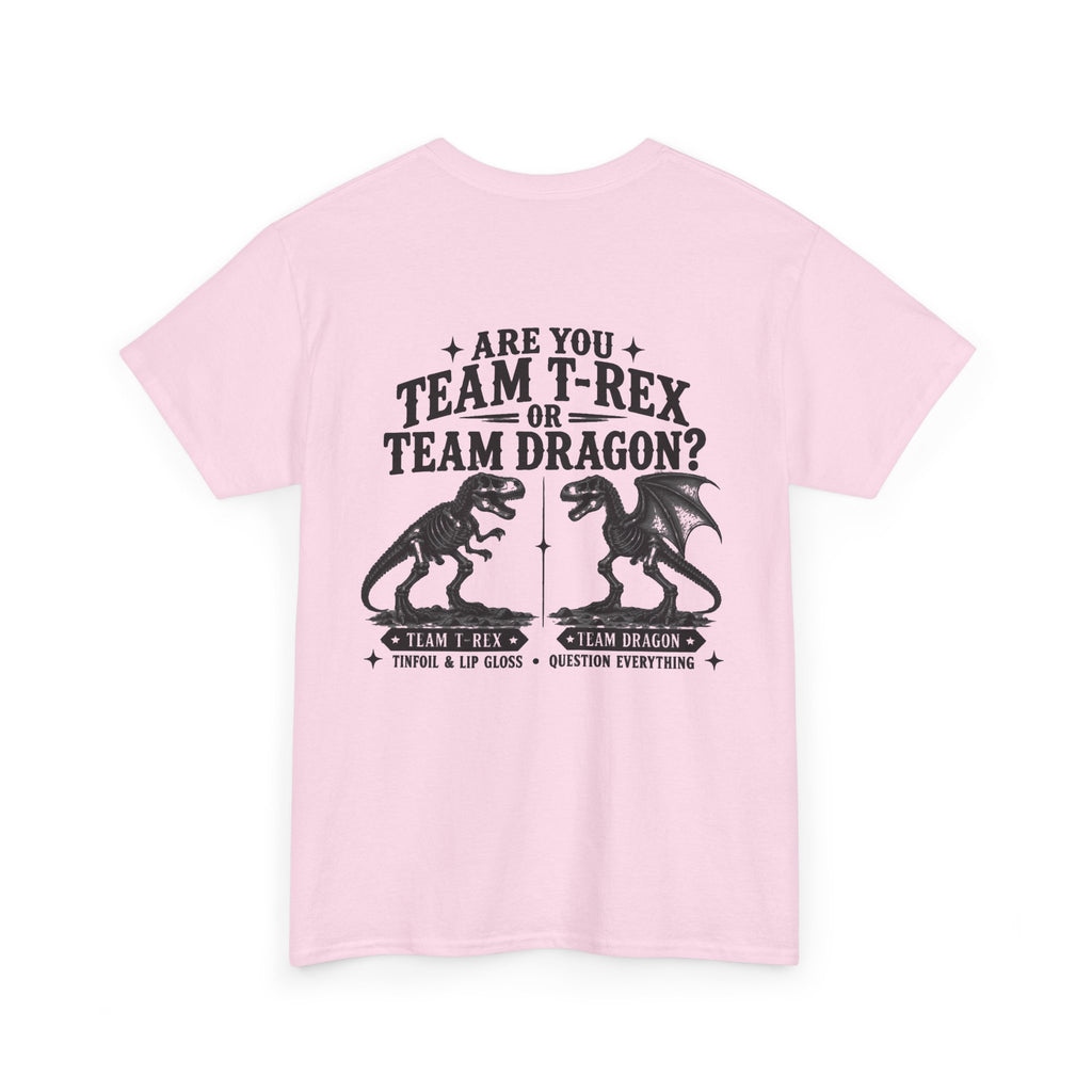 Team T-Rex vs Dragon Unisex Heavy Cotton Tee
