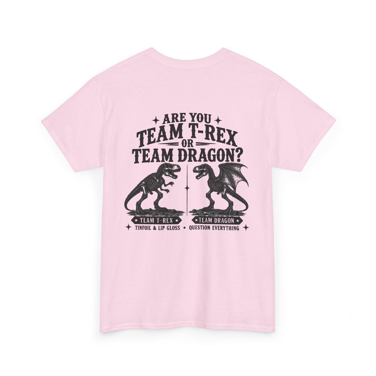 Team T-Rex vs Dragon Unisex Heavy Cotton Tee
