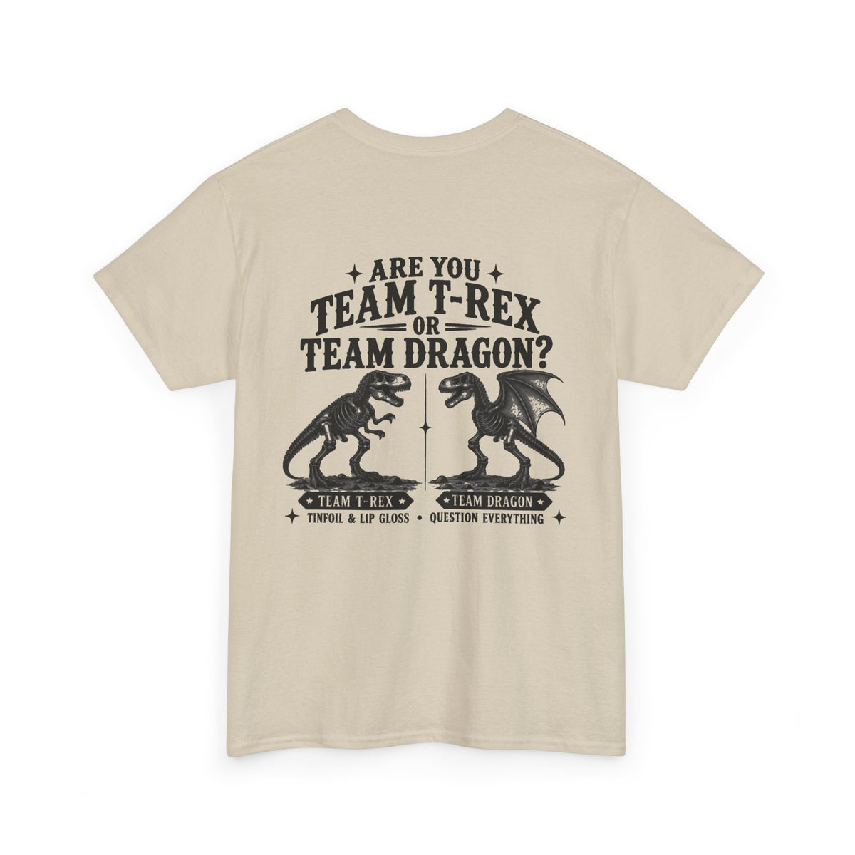 Team T-Rex vs Dragon Unisex Heavy Cotton Tee