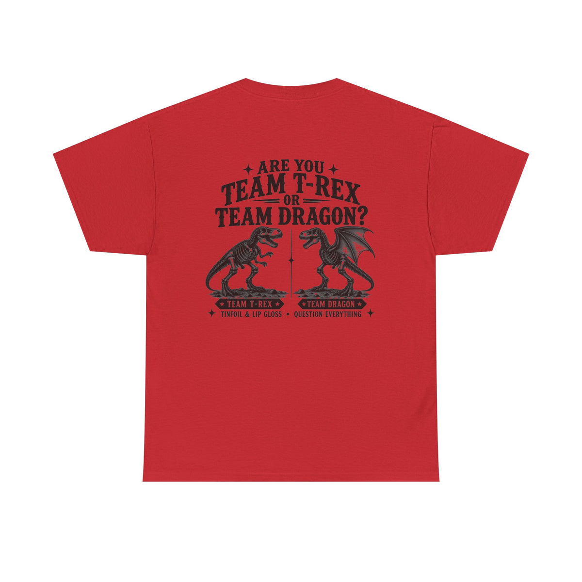 Team T-Rex vs Dragon Unisex Heavy Cotton Tee