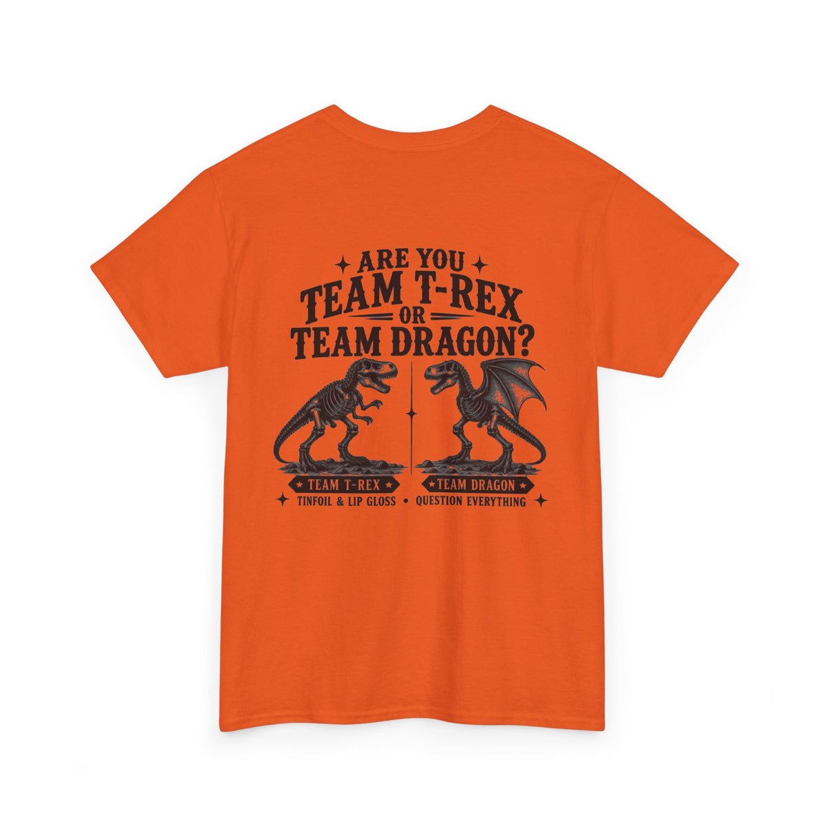 Team T-Rex vs Dragon Unisex Heavy Cotton Tee