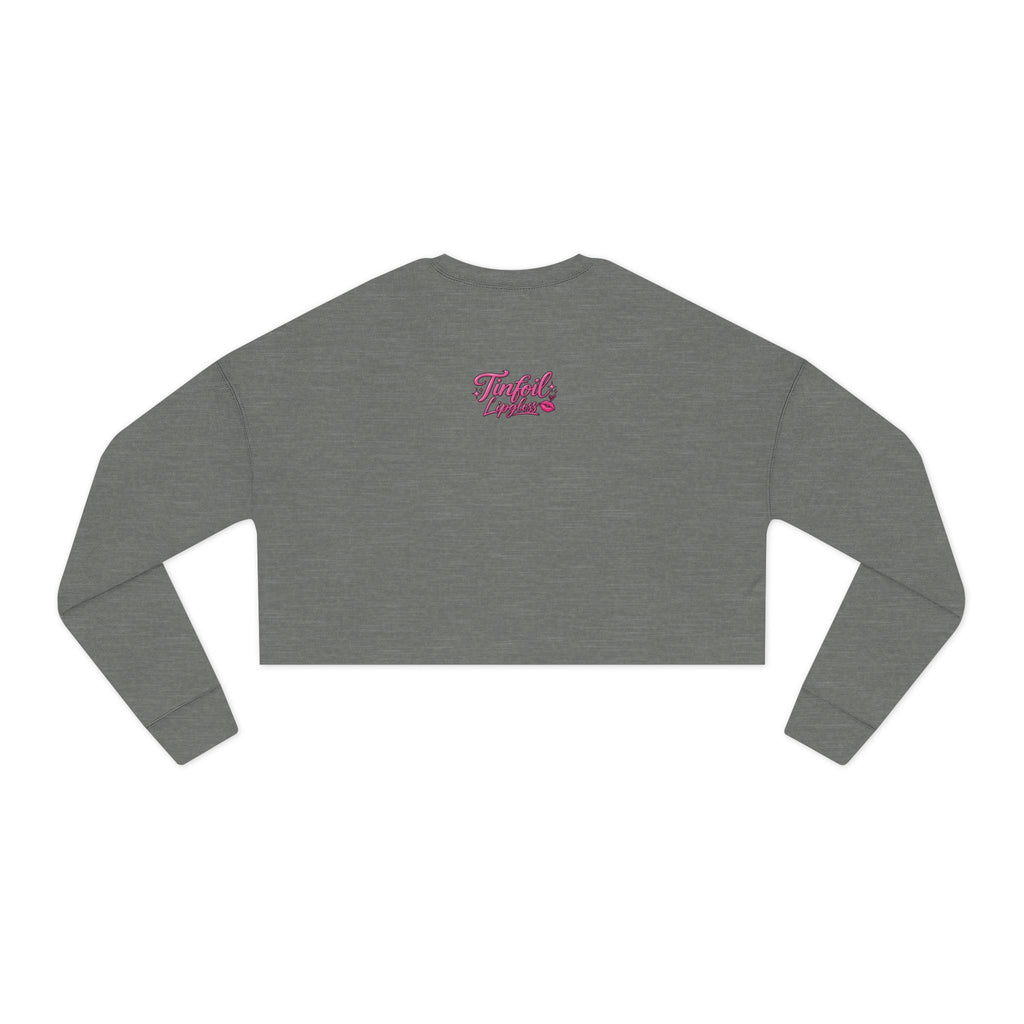 Pretty Girls Ask Questions Vintage Cropped Sweatshirt