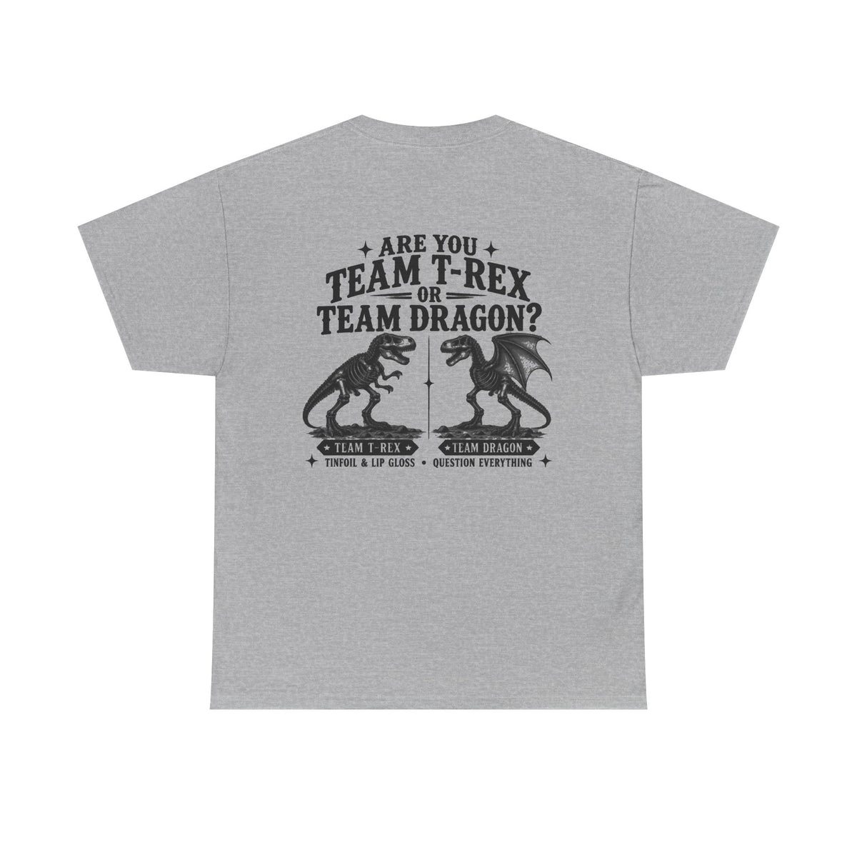 Team T-Rex vs Dragon Unisex Heavy Cotton Tee