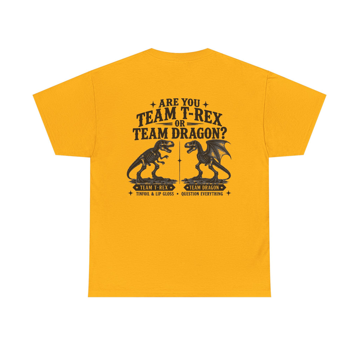 Team T-Rex vs Dragon Unisex Heavy Cotton Tee