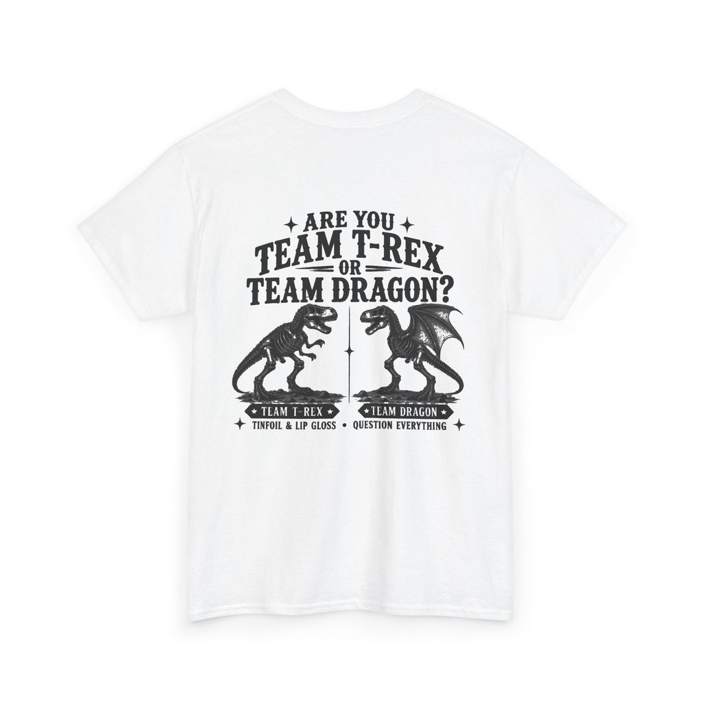 Team T-Rex vs Dragon Unisex Heavy Cotton Tee