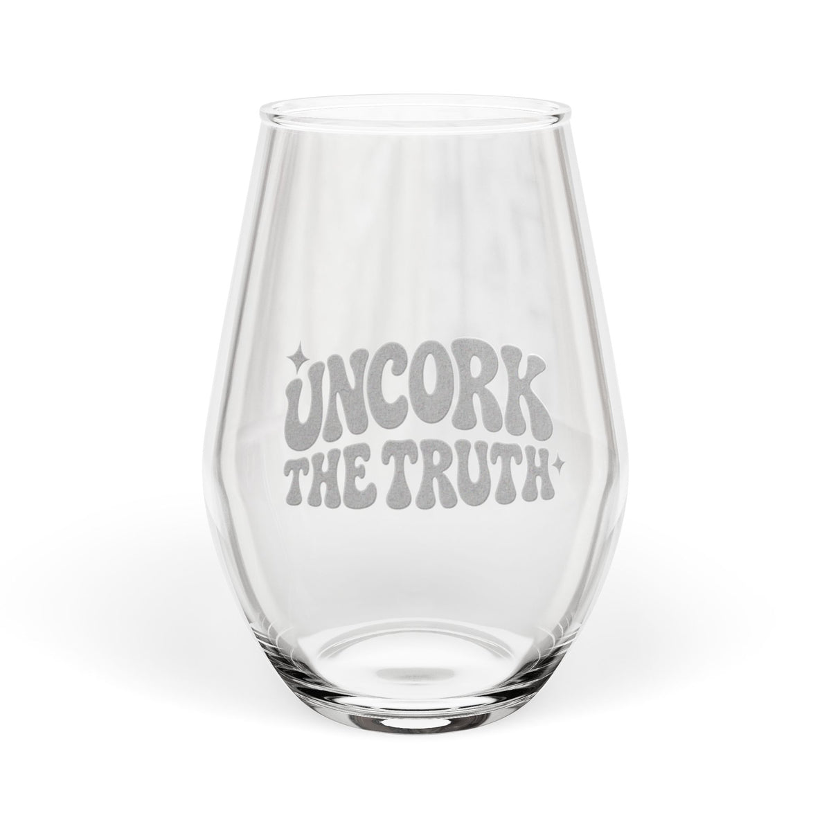 Uncork The Truth Stemless Wine Glass, 11.75oz