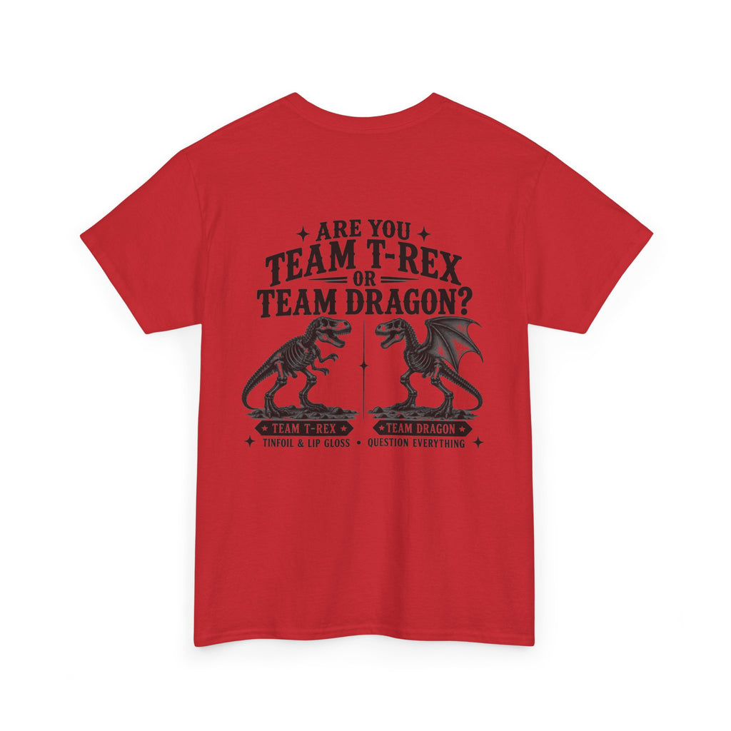 Team T-Rex vs Dragon Unisex Heavy Cotton Tee
