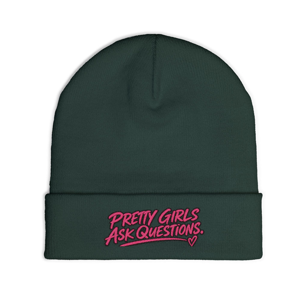 Pretty Girls Ask Questions Knit Beanie
