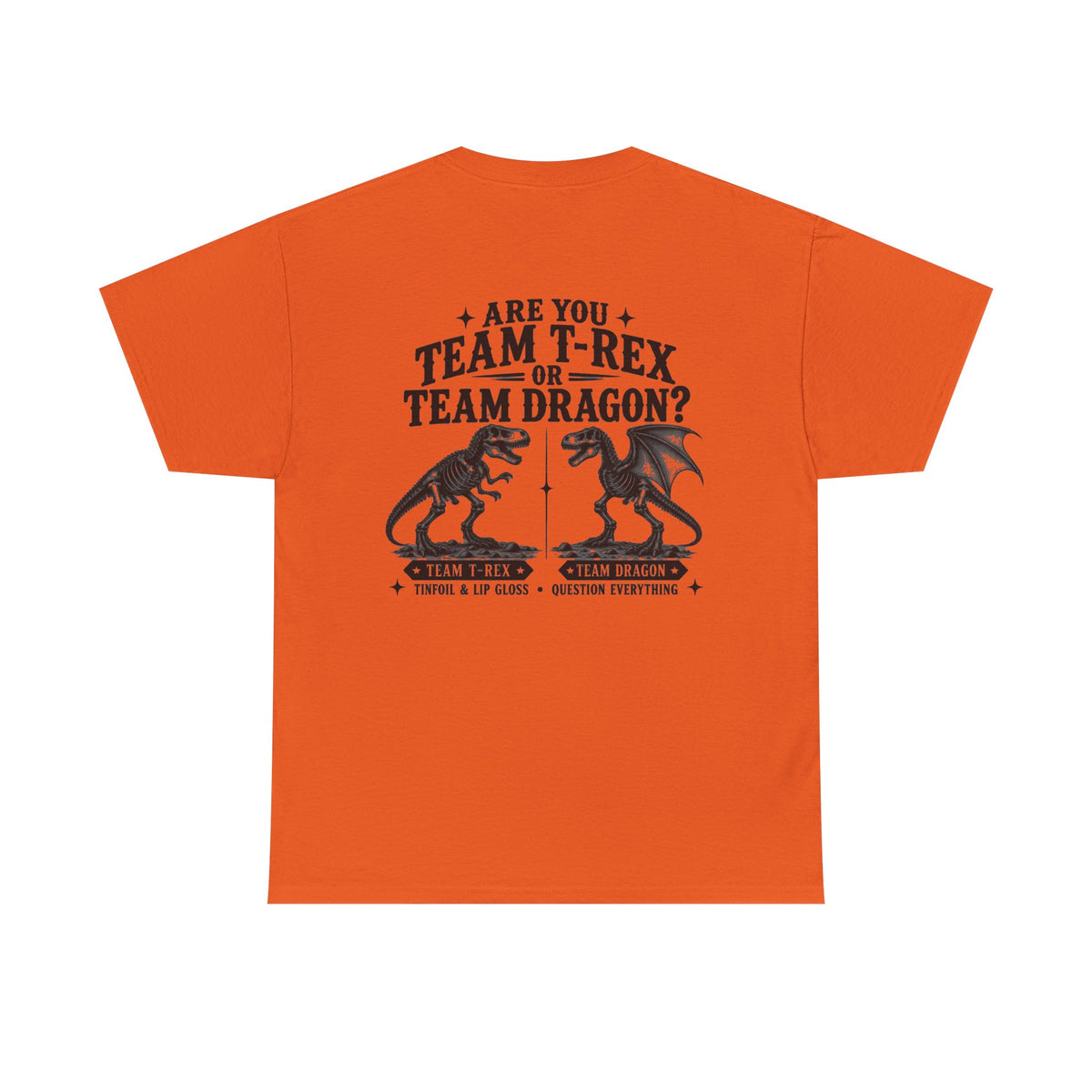 Team T-Rex vs Dragon Unisex Heavy Cotton Tee
