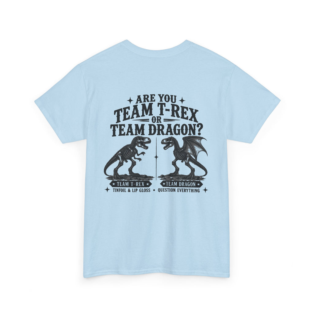 Team T-Rex vs Dragon Unisex Heavy Cotton Tee