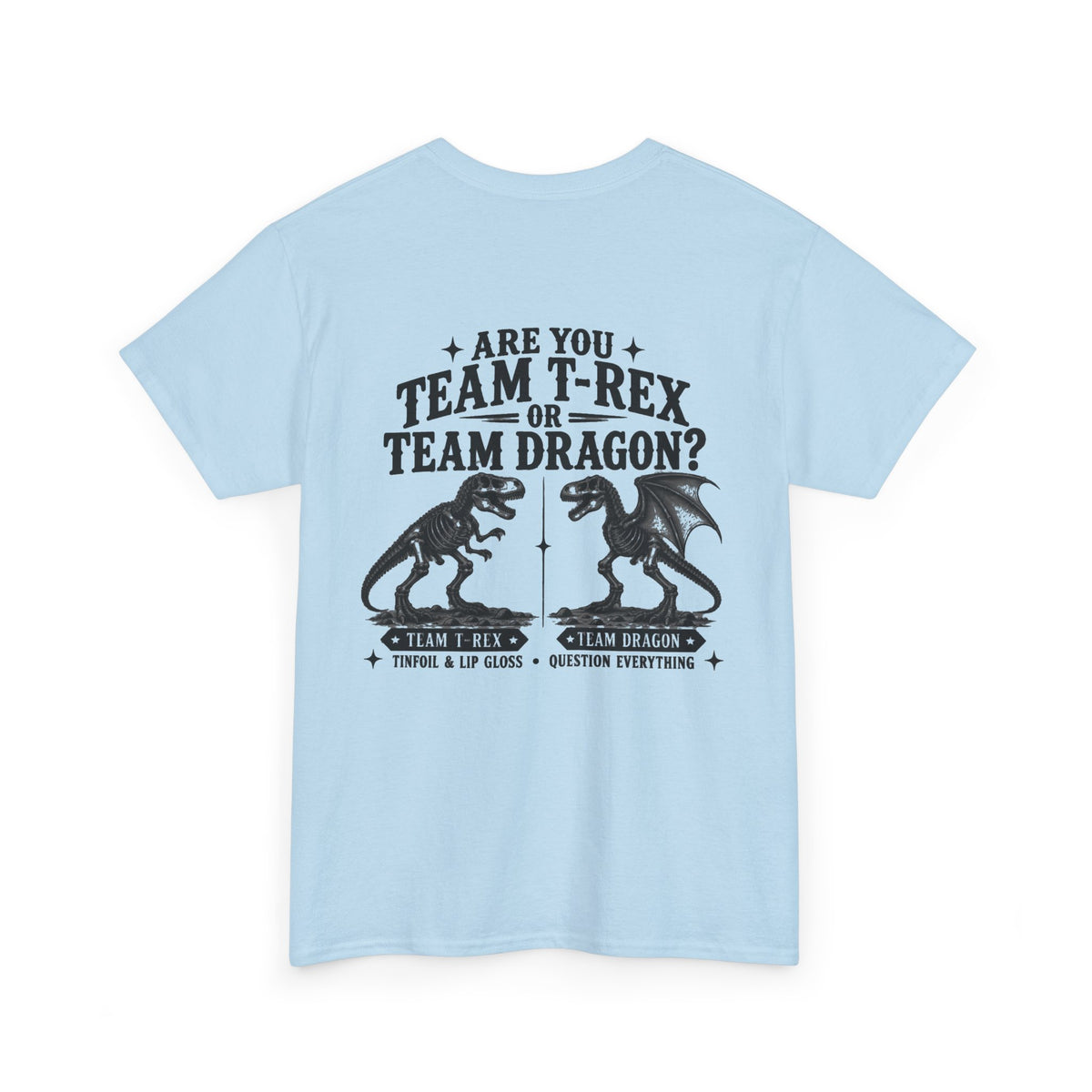 Team T-Rex vs Dragon Unisex Heavy Cotton Tee