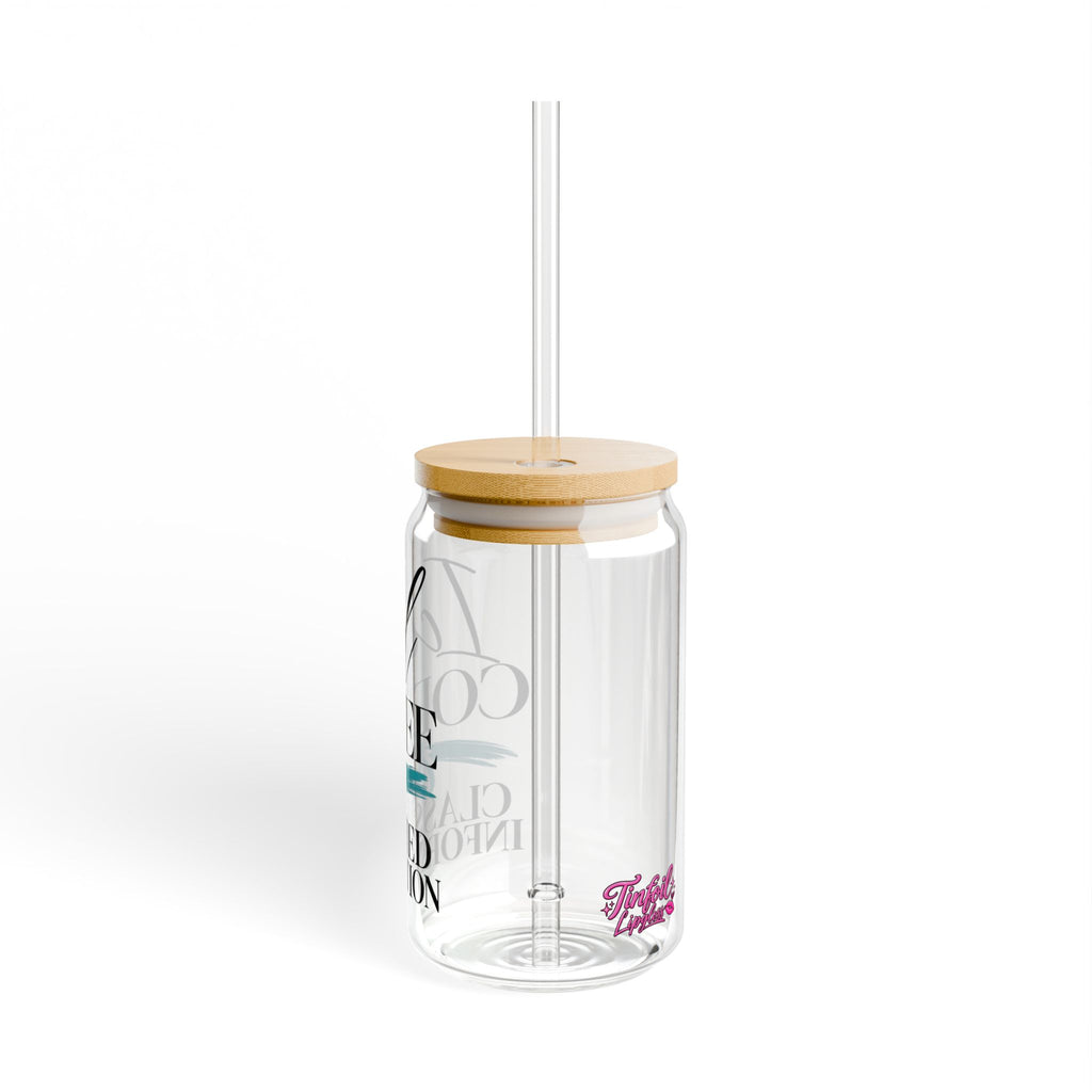 Iced Coffee & Classified Information Glass Tumbler – 16 oz