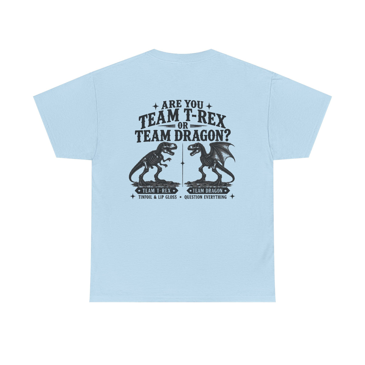 Team T-Rex vs Dragon Unisex Heavy Cotton Tee