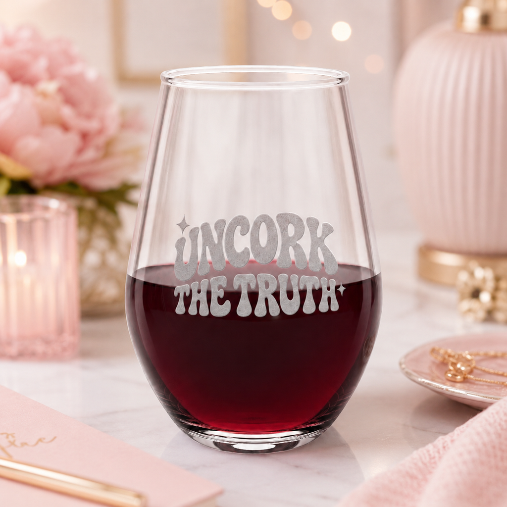 Uncork The Truth Stemless Wine Glass, 11.75oz