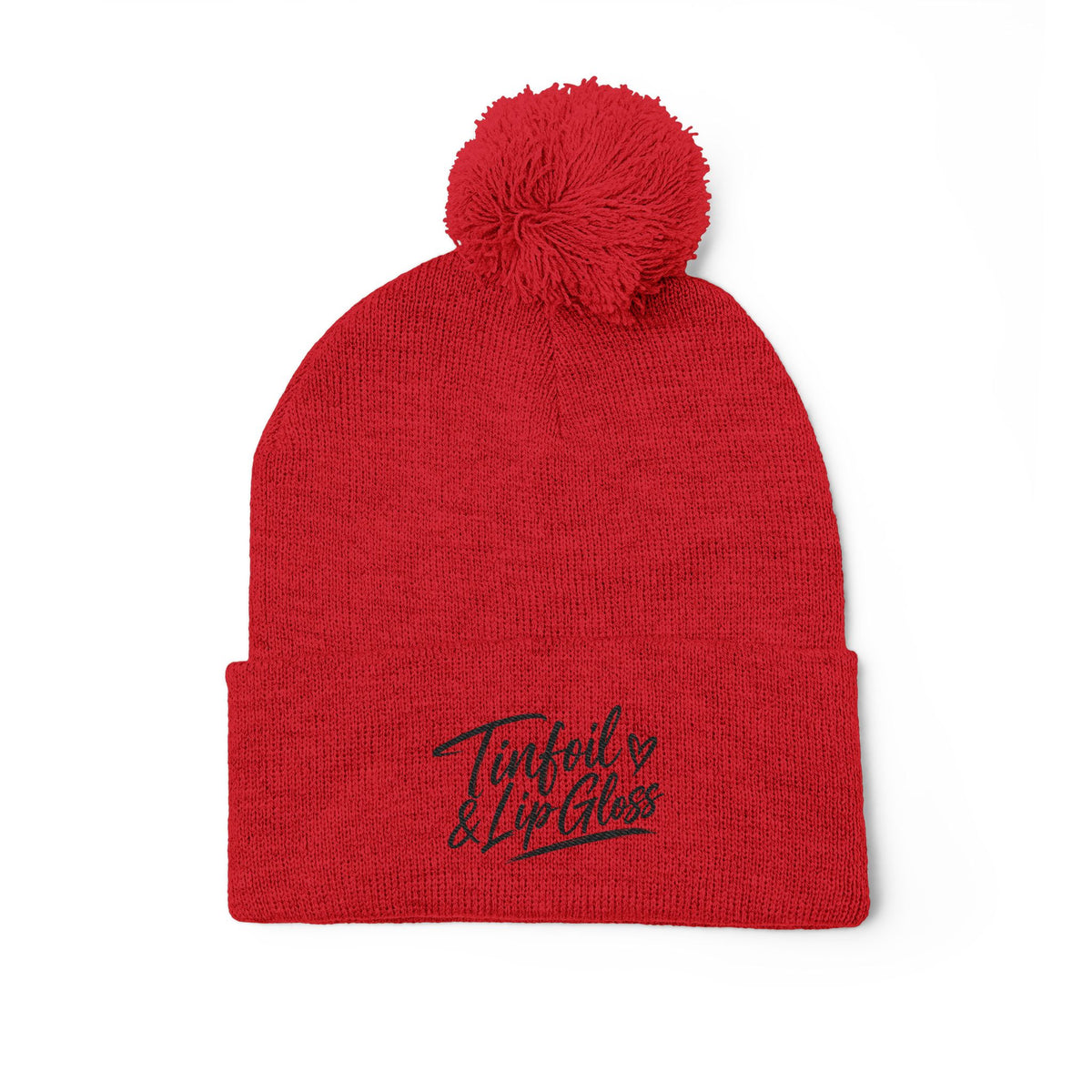 Pom-Pom Knit Cap (Embroidery)
