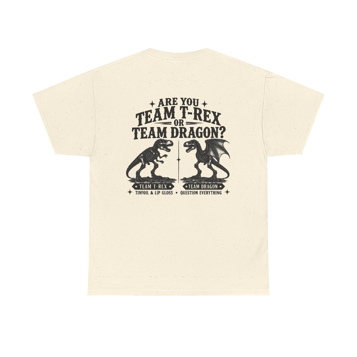 Team T-Rex vs Dragon Unisex Heavy Cotton Tee