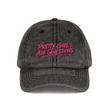 Pretty Girls Ask Questions Vintage Embroidered Cap
