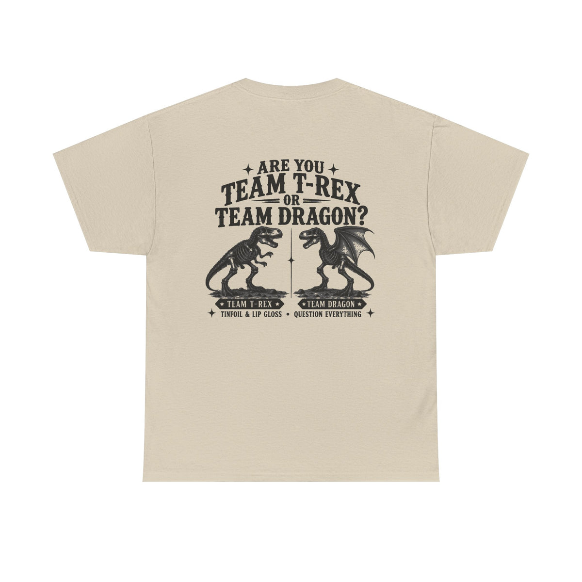 Team T-Rex vs Dragon Unisex Heavy Cotton Tee