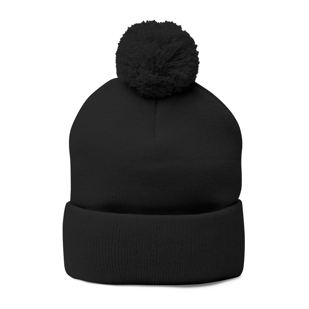 Pom-Pom Knit Cap (Embroidery)