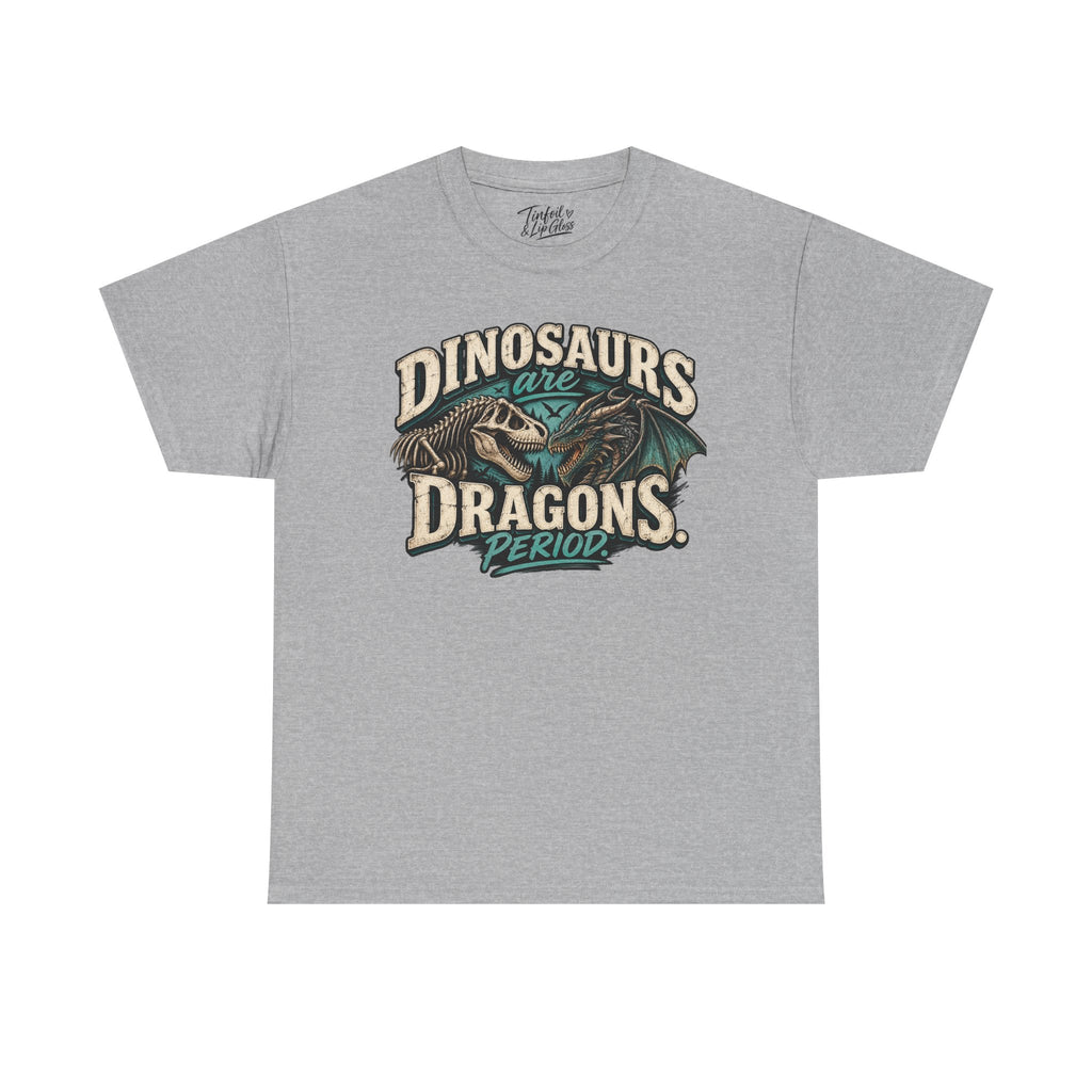 Dinosaurs are Dragons Unisex Heavy Cotton Tee