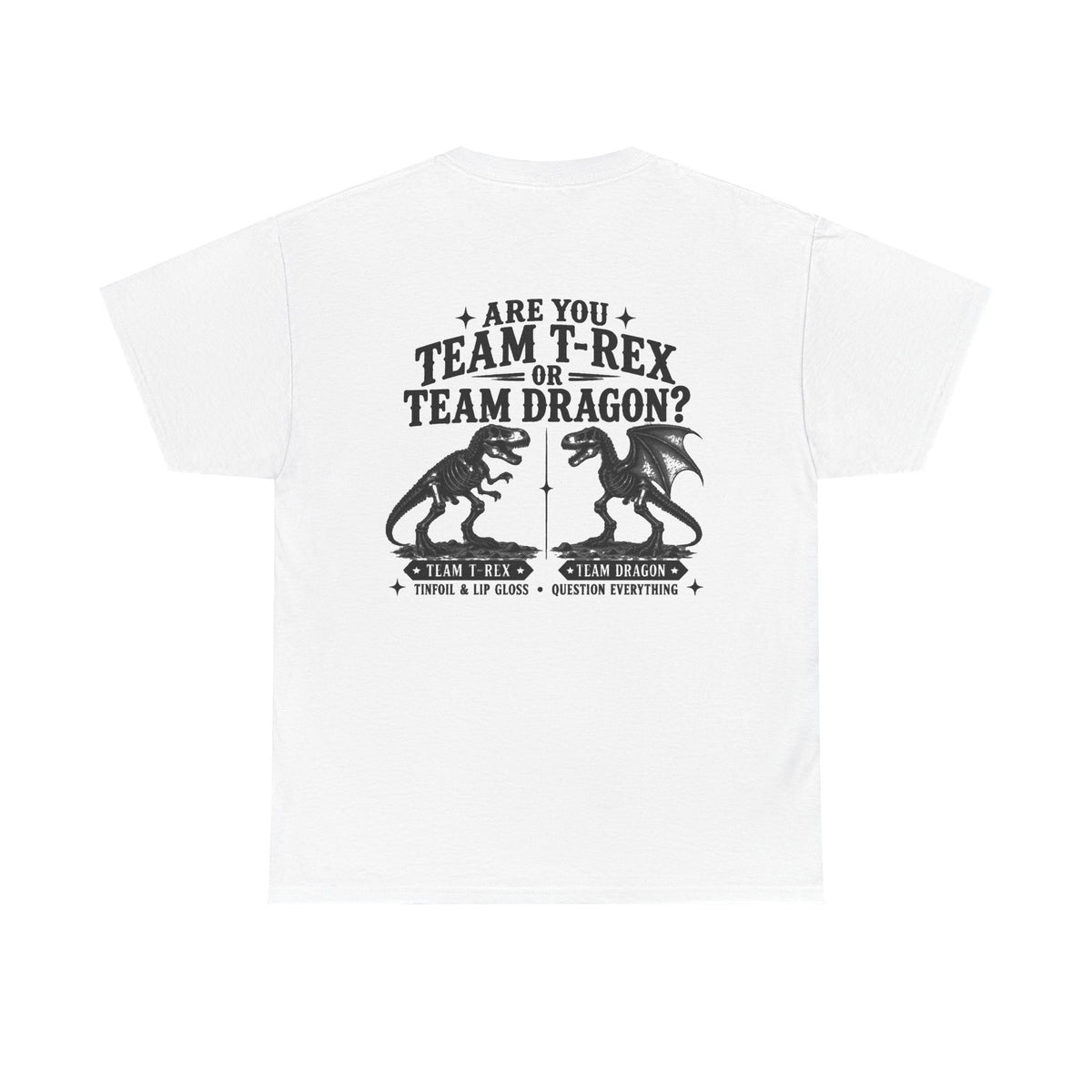 Team T-Rex vs Dragon Unisex Heavy Cotton Tee