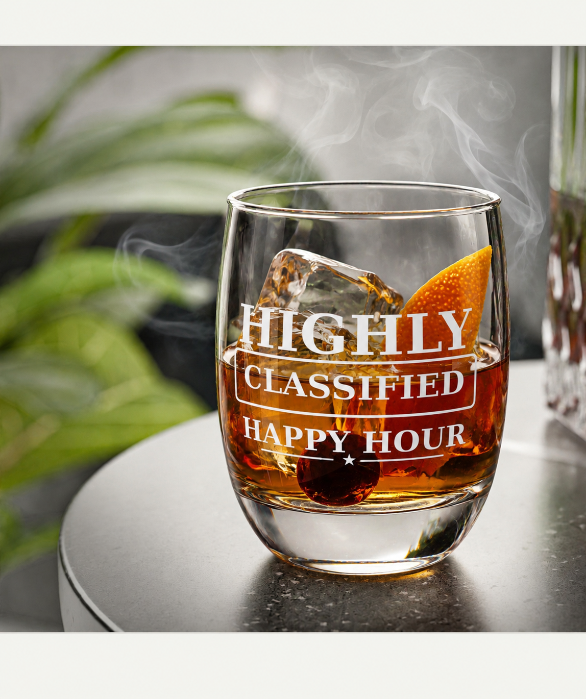 Highly Classified Happy Hour Whiskey Glass